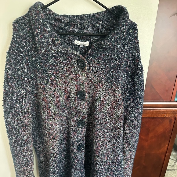 Beautiful Northern Reflections Aurora Button Down Long Sweater - Picture 1 of 2